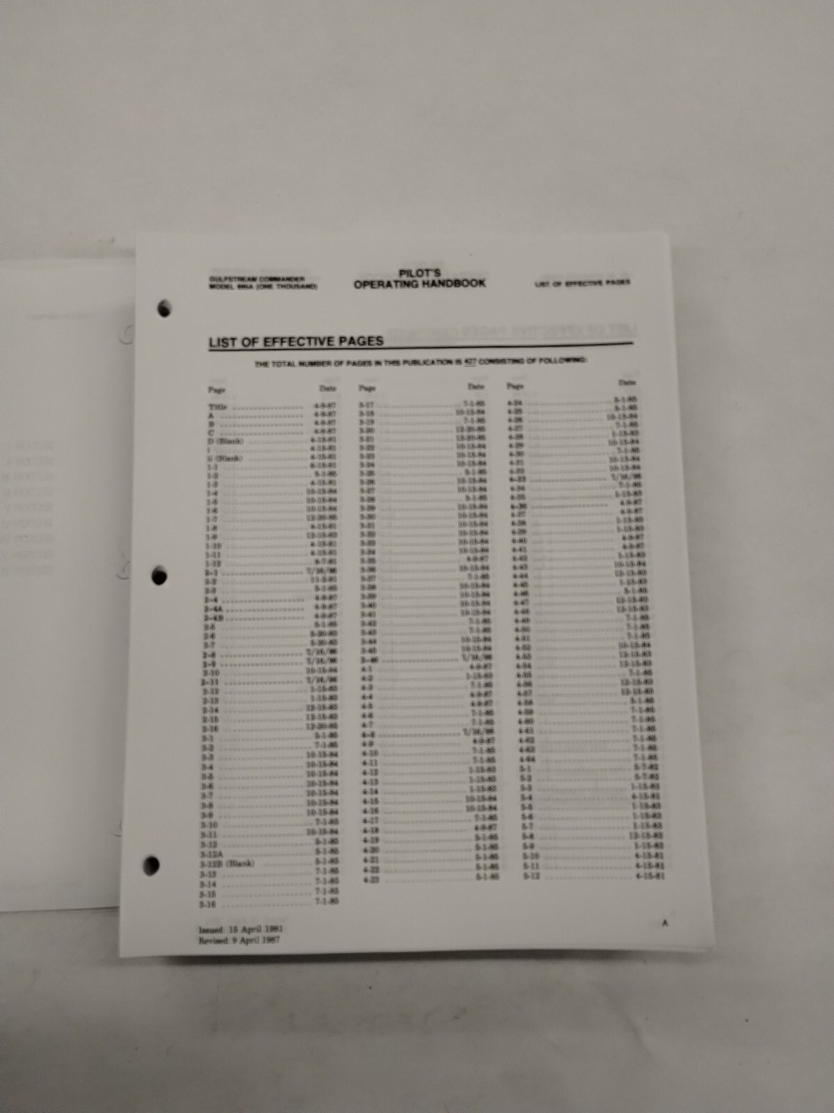Aero Commander Jetprop Model 695A (1000) Pilots Operating Handbook & Supplements