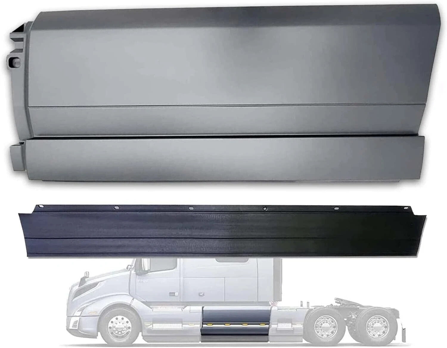Side Middle Fairing Panel 71" Left Rubber Stripe Compatible with Volvo VNL 2018+