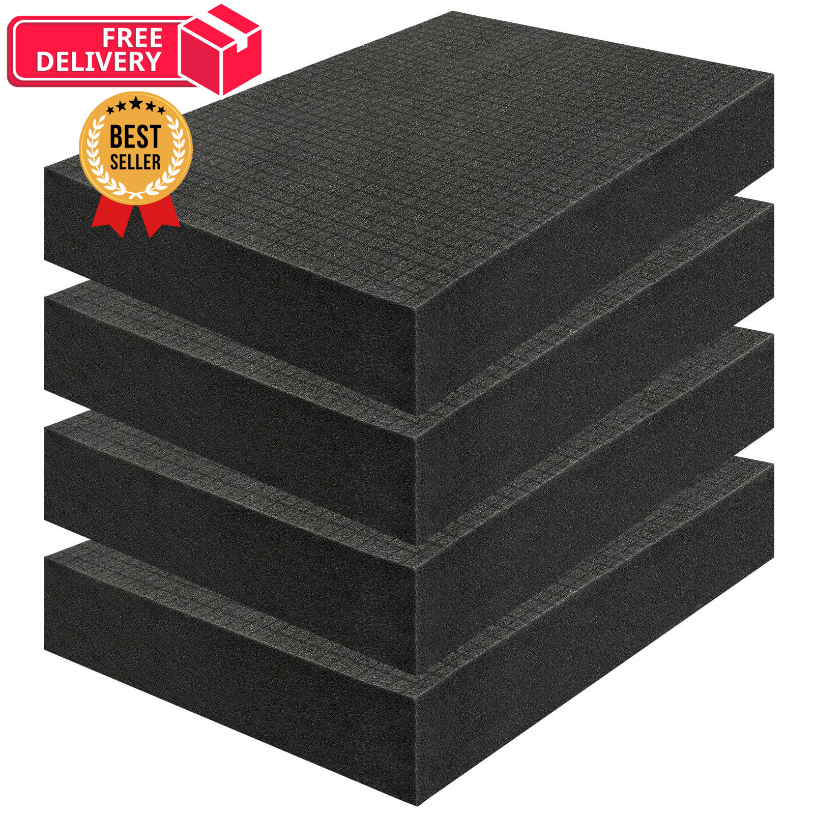 PINGMIC 4 Pack Gun case foam -16 x 12 x 2 Inch Pick and Pluck 4Pack, 4Pack
