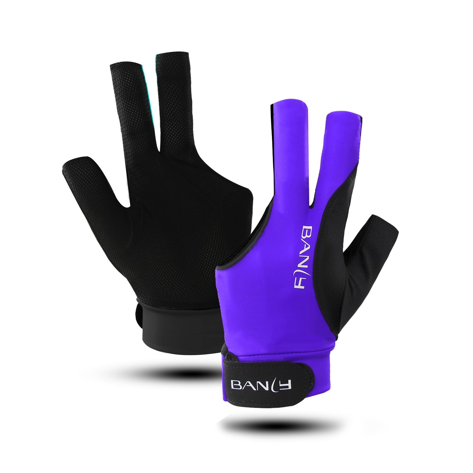 Billiard Pool Gloves Fits on Left Hand 3 Finger, Small Snooker Cue Sport Glov...
