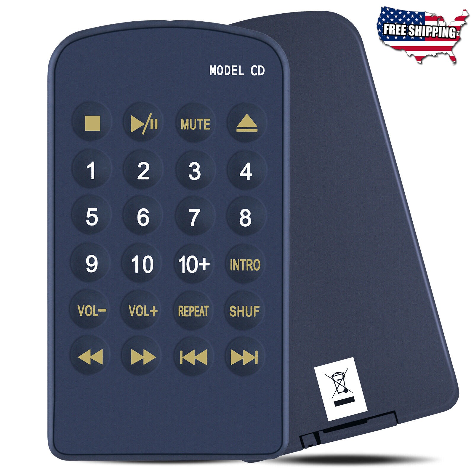 New Remote Control For Tivoli Audio Model CD Compact Disc Digital Audio