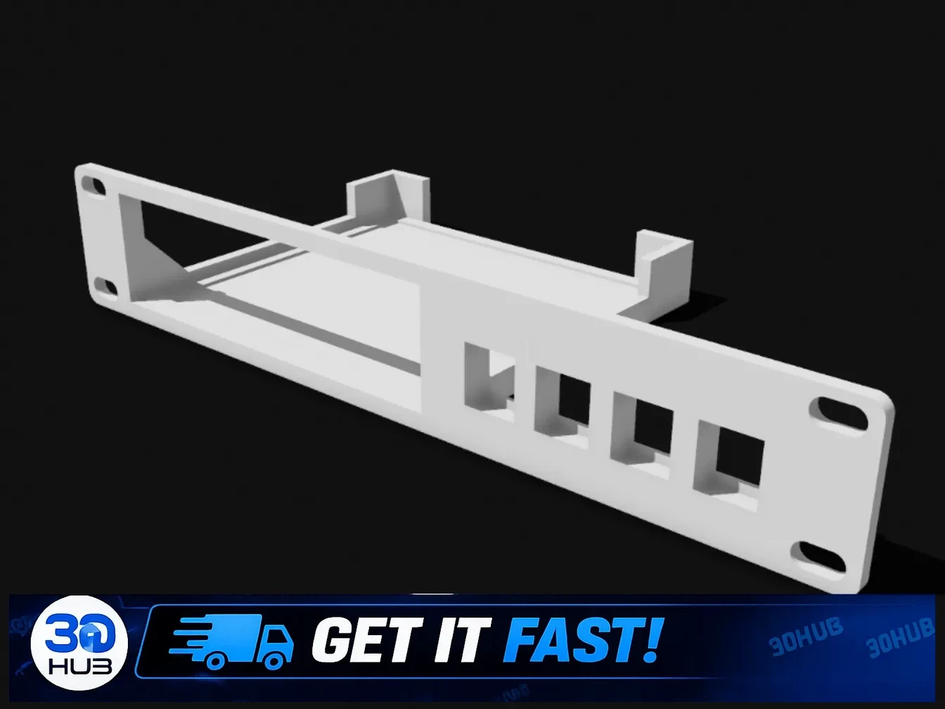 Intel NUC 8th Gen Rack Mount - 1U 10" - 4 Keystone Ports