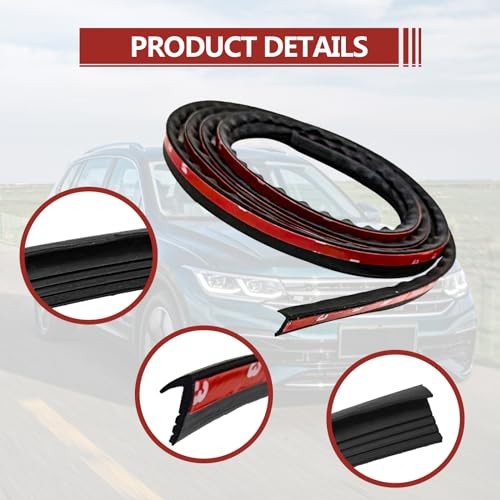 Universal Car Window Rubber Seal Strip, V-Shaped Car Windshield Edge Moulding