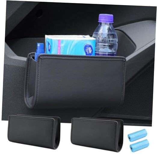 2Pcs Multifunctional Storage Box,Car Trash Can, Auto Door Side Style A