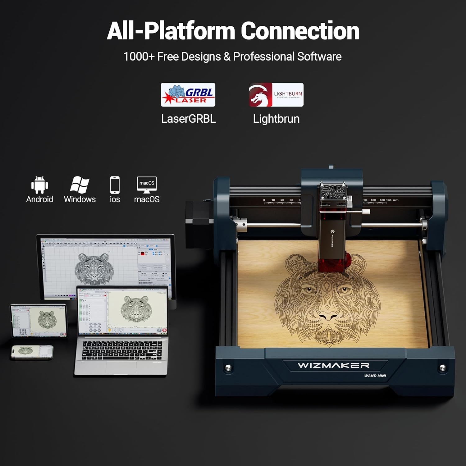 Efficient 2.5W Laser Engraving Machine - Safe, Pre-Assembled, Multi-Material Use