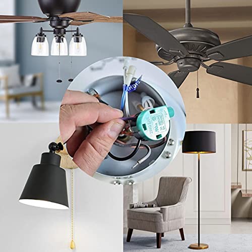 Ceiling Fan Switch Zing Ear ZE-268S6 Pull Chain Switch 3 2PCS ZE-268S6 Gold