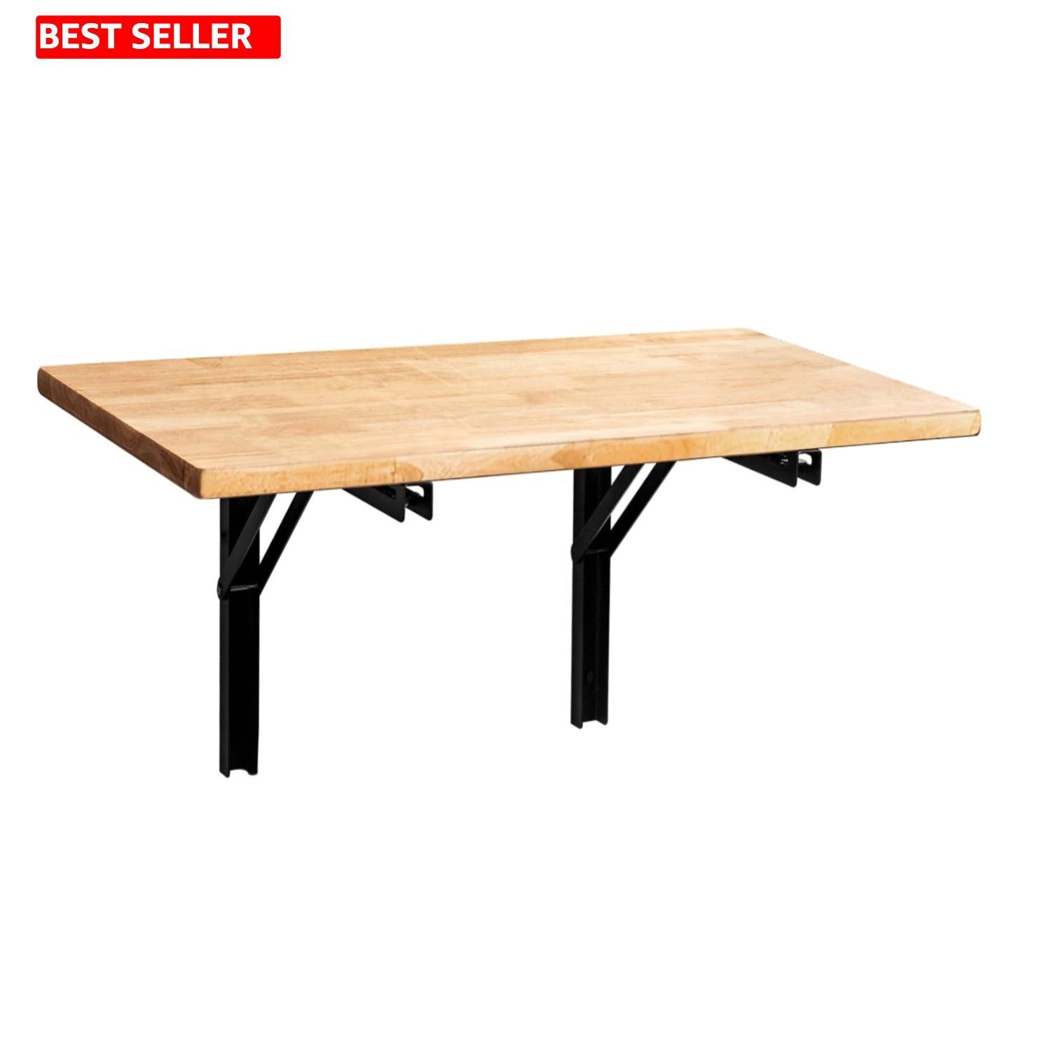 Compact Wall-Mounted Folding Workbench with Metal Bracket - 47.24 x 19.68 Inch
