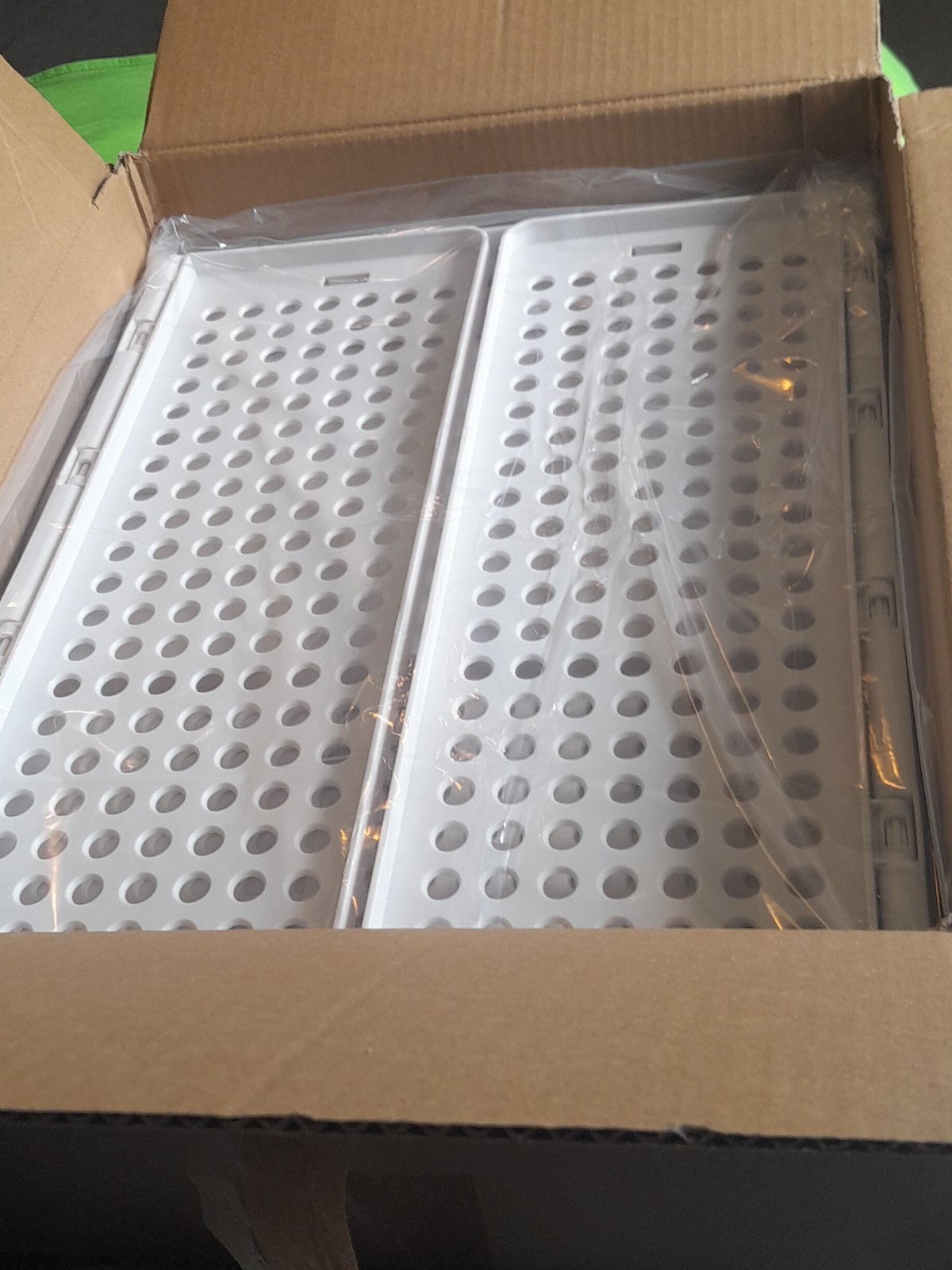 Stackable Foldable Bins/baskets Lot Of 5 White New In Box