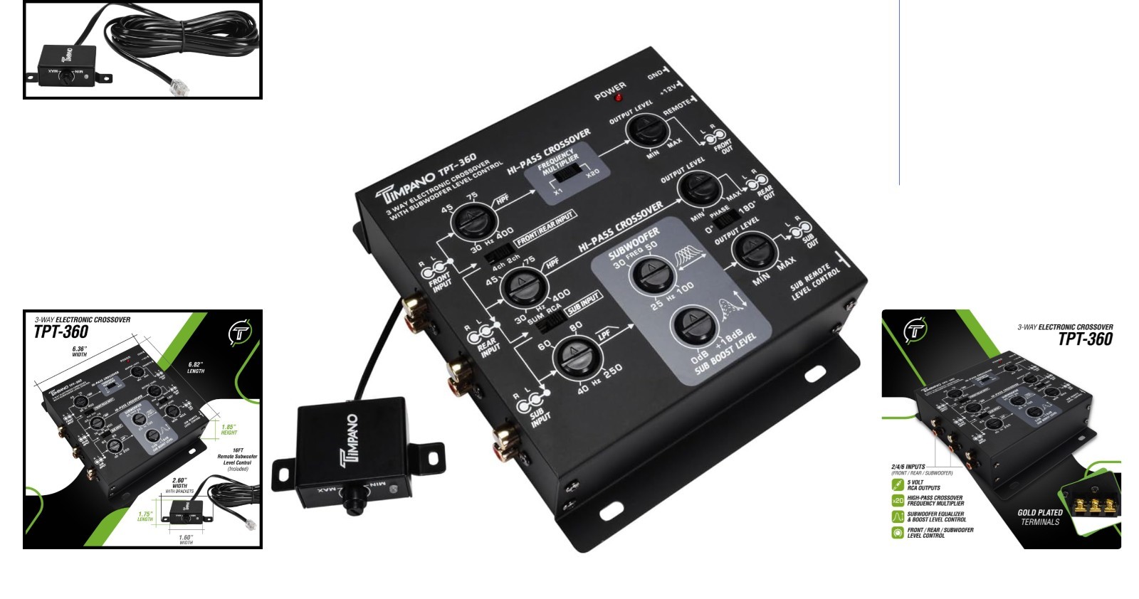 3-Way Electronic Crossover with Remote Control for Ultimate Audio Optimization