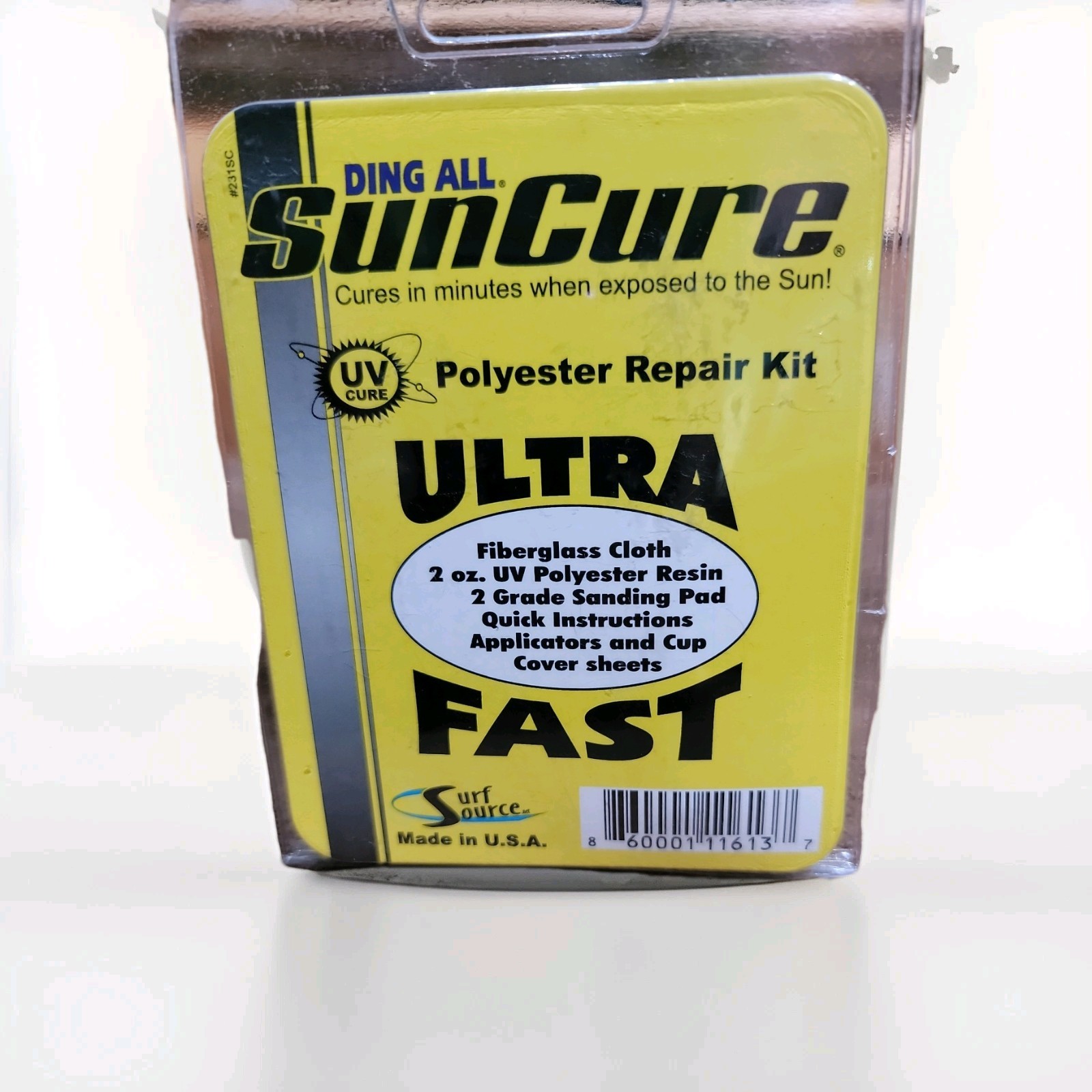 NEW Ding All SunCure Polyester Repair Kit Surf Accessory ULTRA FAST