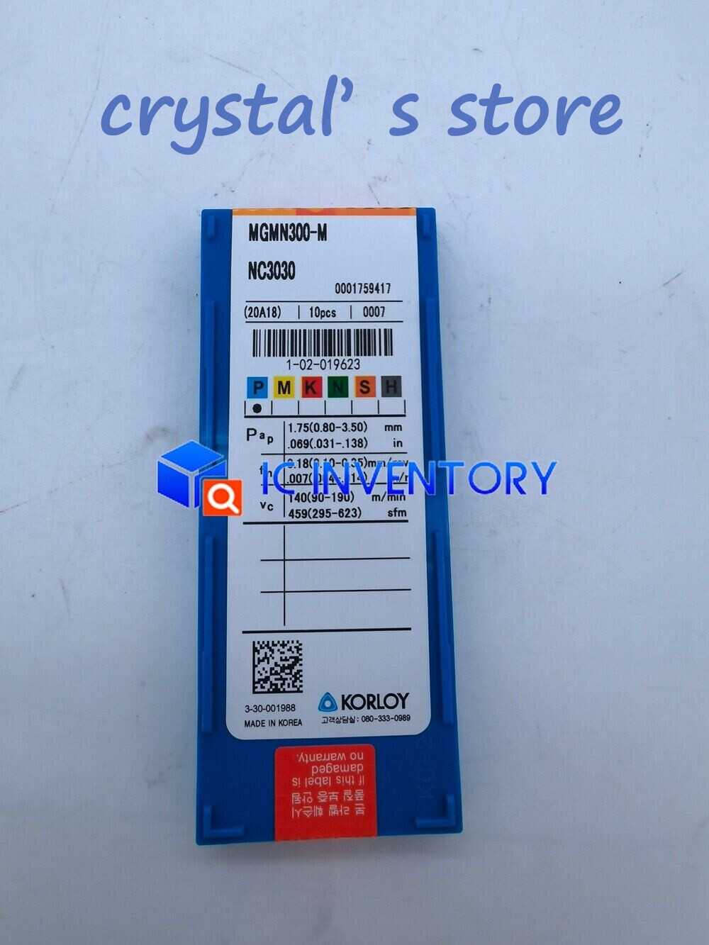 10PCS Brand NEW Korloy MGMN300-M NC3030 Carbide Inserts