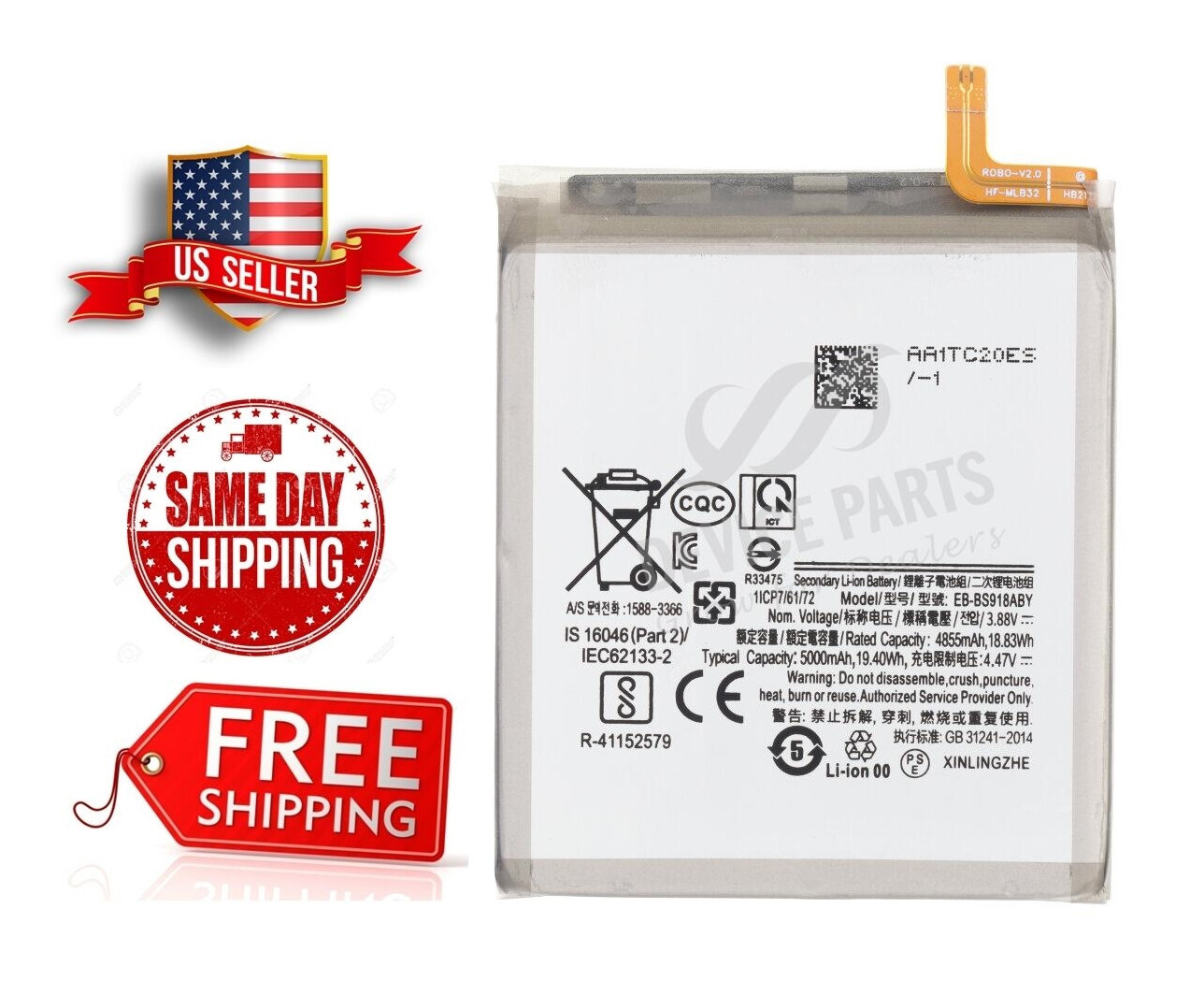 New for Samsung Galaxy S23 battery 5G EB-BS912ABY Replacement Genuine 3900mAh
