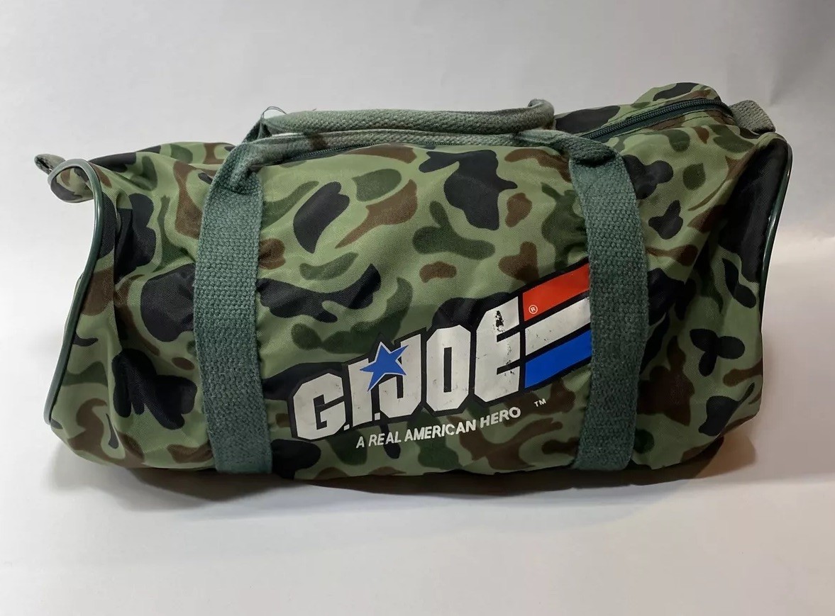Vintage 1984 G.I. Joe Sport Camouflage Duffle Bag Ero Suprise! Hasbro
