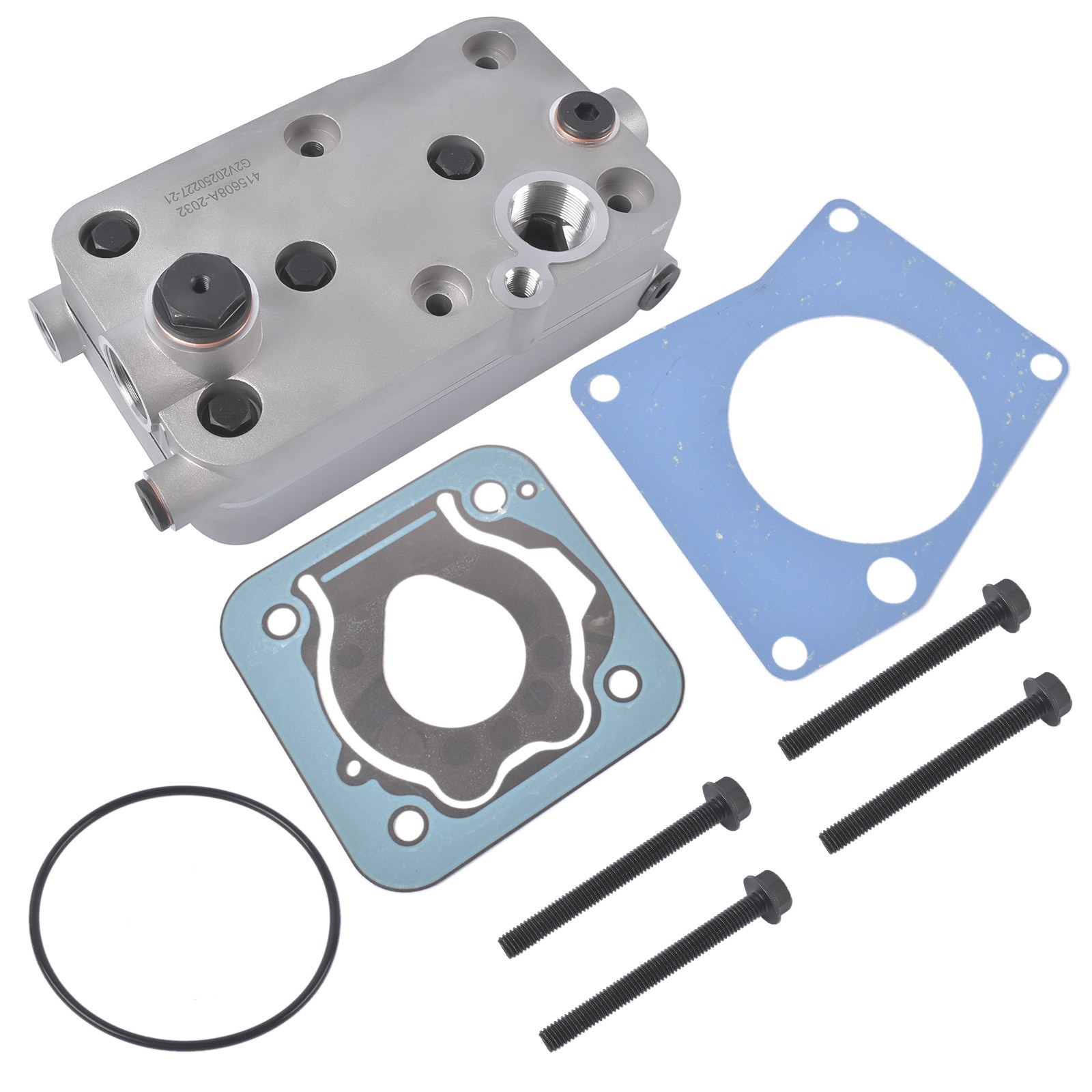 Air Brake Compressor Cylinder Head w/ Valves & Gasket for Mercedes 9061300815