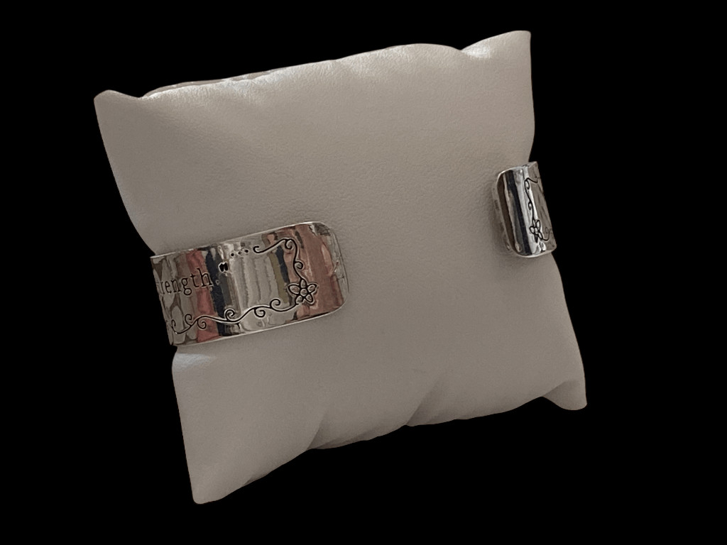 Scripture Bracelet Cuff Silver Plated