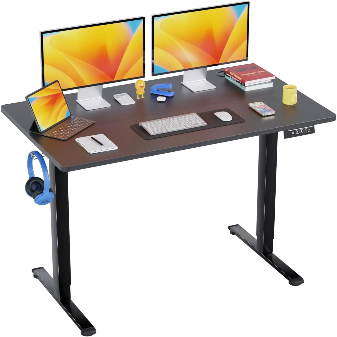 48 Inch Adjustable Height Standing Desk Computer Desk with Large Space Desk