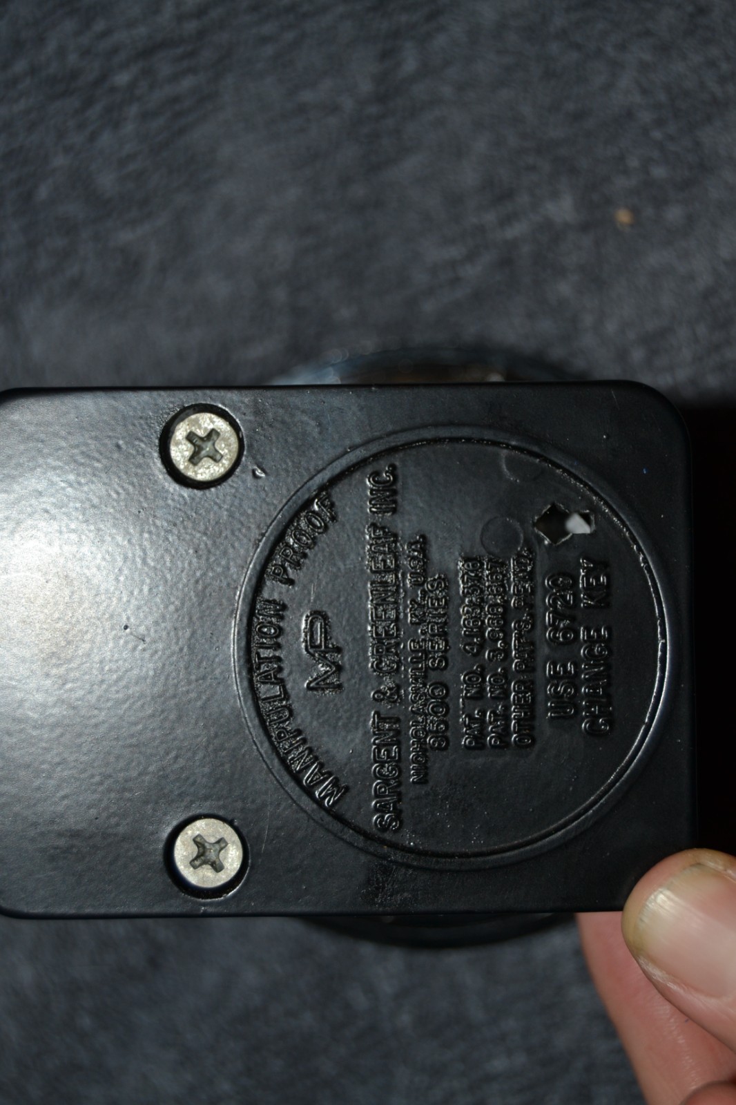 Sargent & Greenleaf 8500 Series Combination Lock & Dial *Used *Combo Unknown