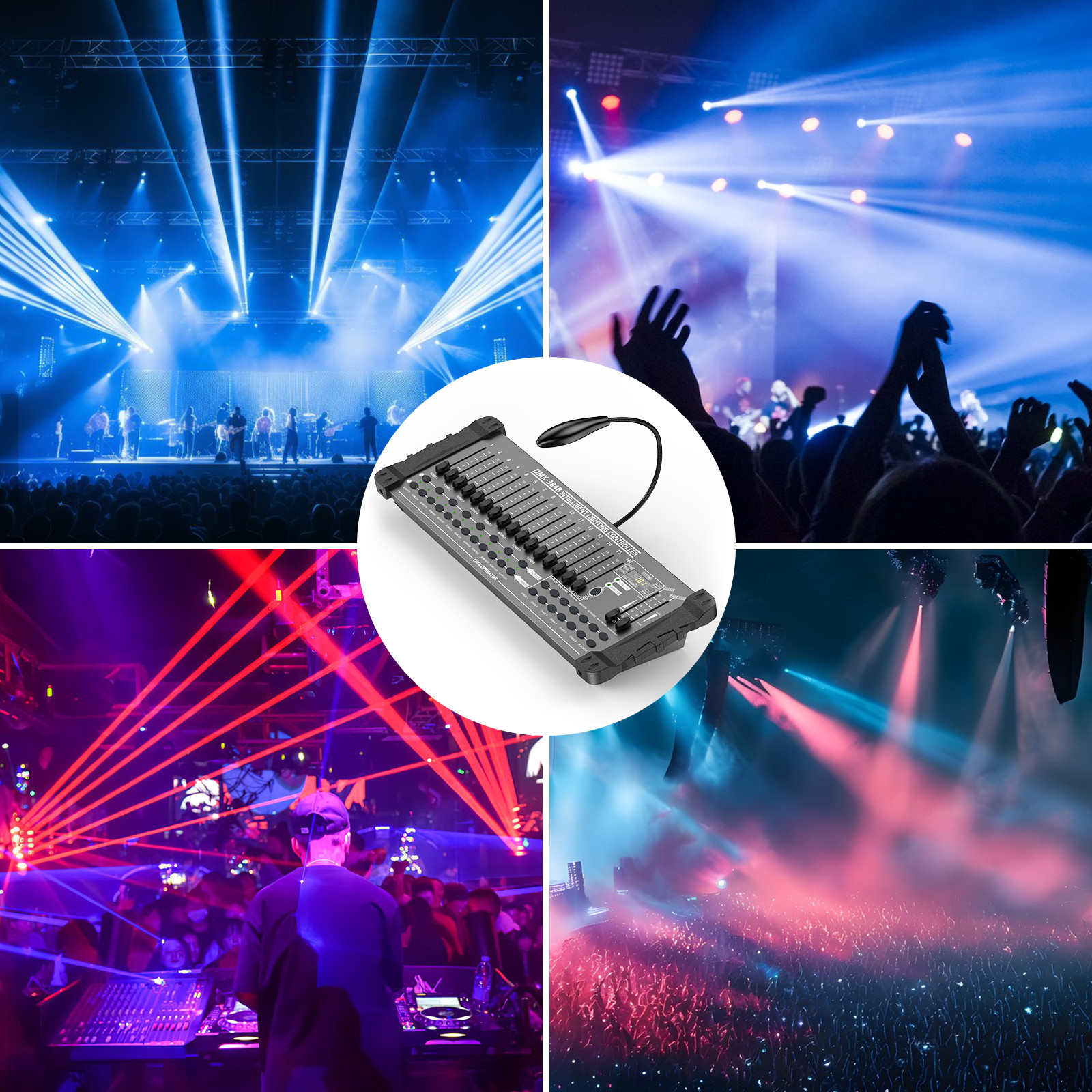 DMX 512 384 Channels Operator Console Controller For Stage Lighting DJ Party