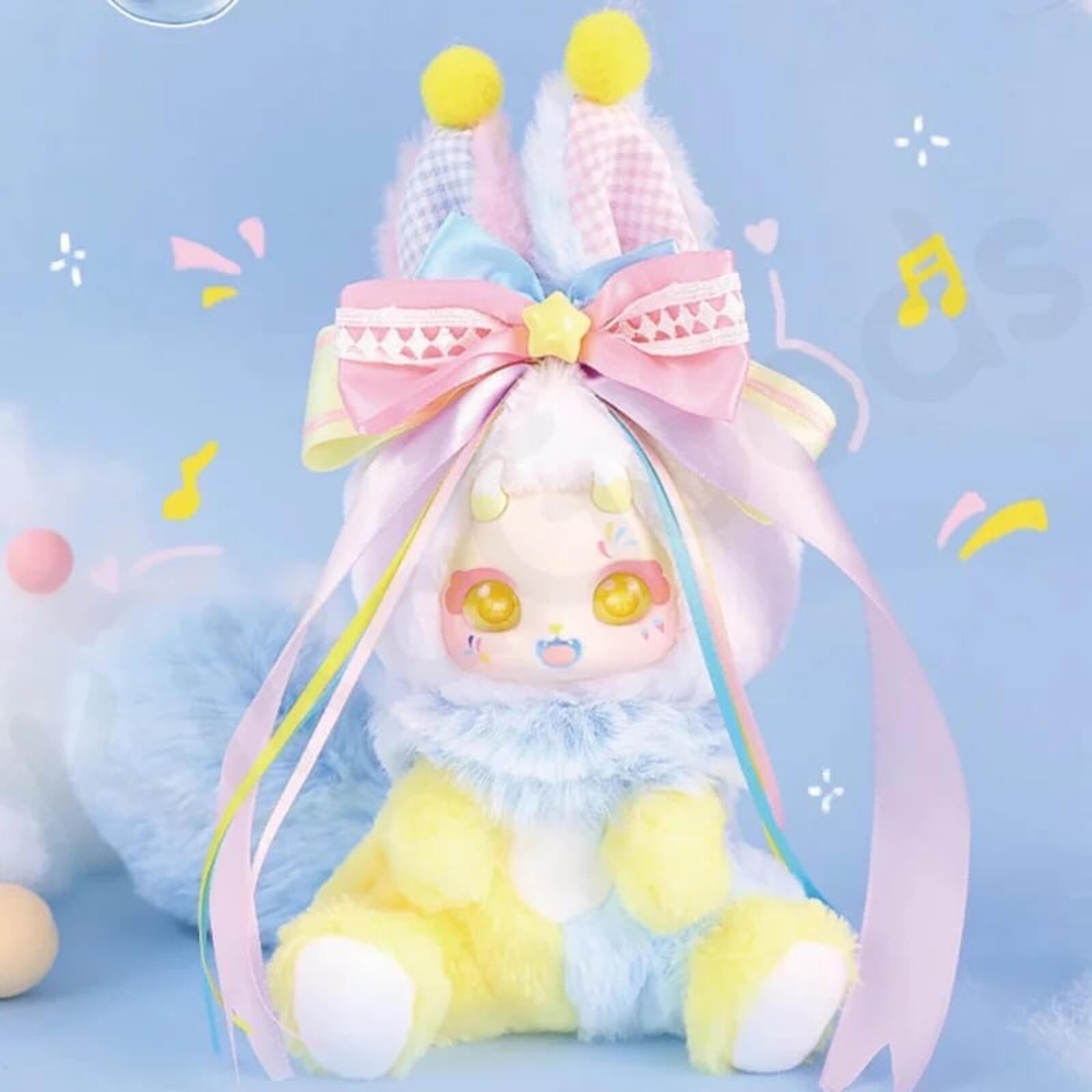 Boboco Enigma Wonderland Confetti Twirl Yellow Plush Bunny Confirmed Blind Box