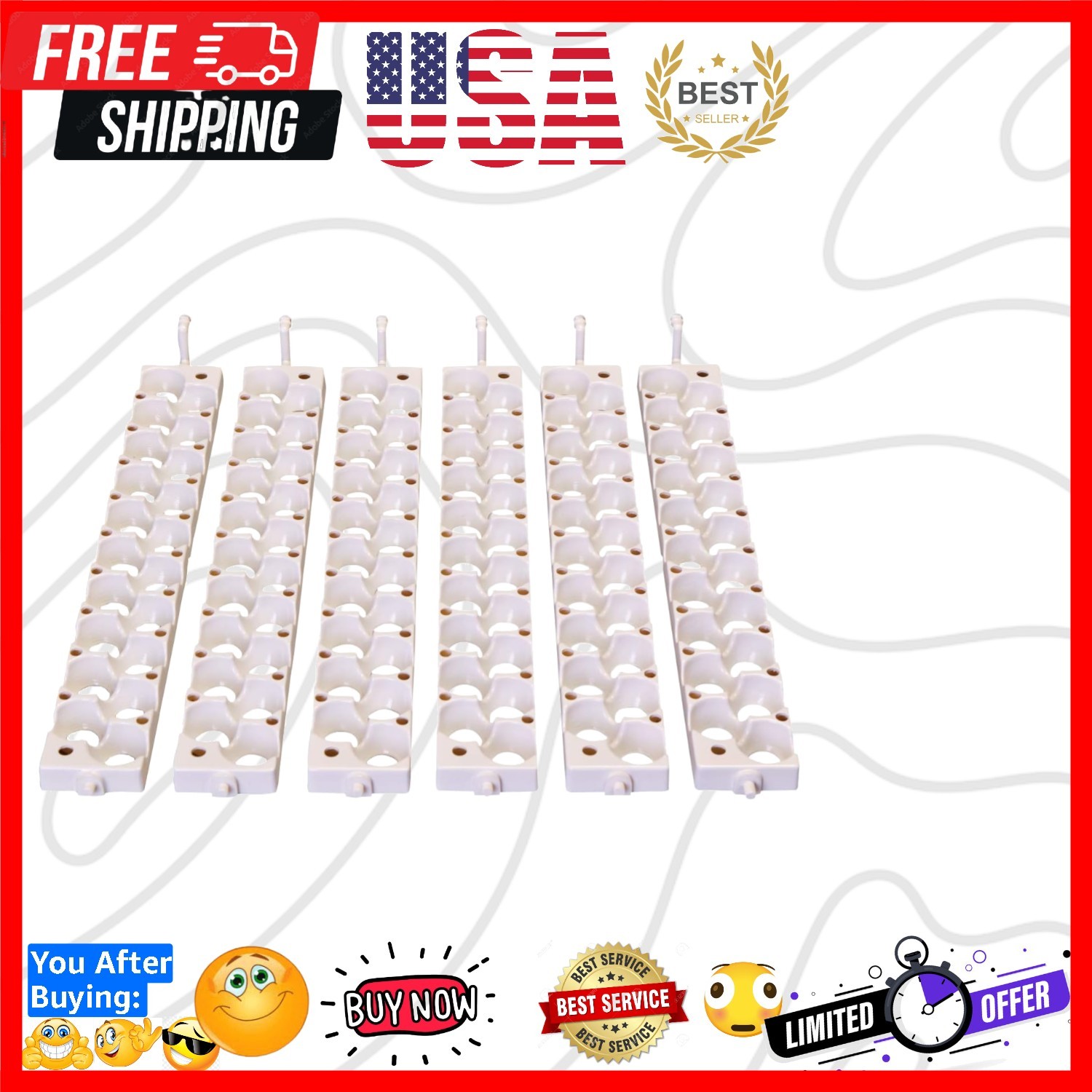 Quail Rails | 120 Eggs | Turner Equipment for Incubating Small Eggs | Quail E...