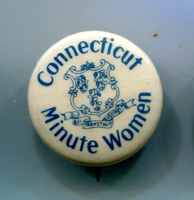 Connecticut Minute Women Pinback Button