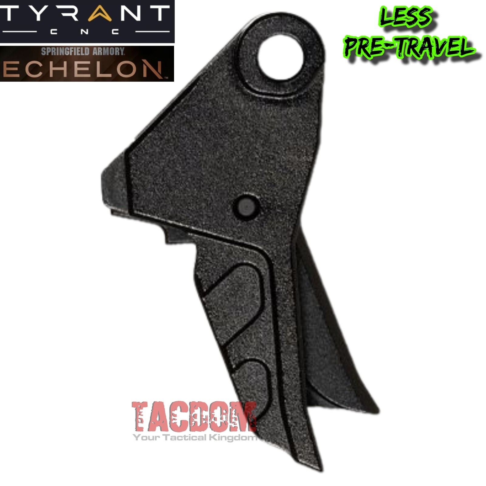 Tyrant CNC for Springfield Echelon BLACK I.T.T.S TRIGGER FLAT - 20% LESS TRAVEL