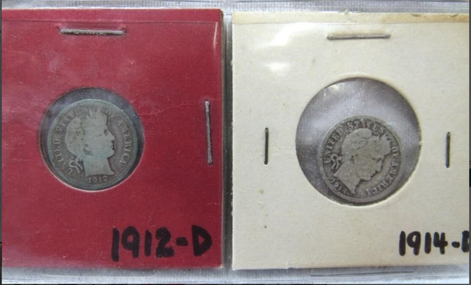 12 Barber Silver Dime Coins Low Mintage