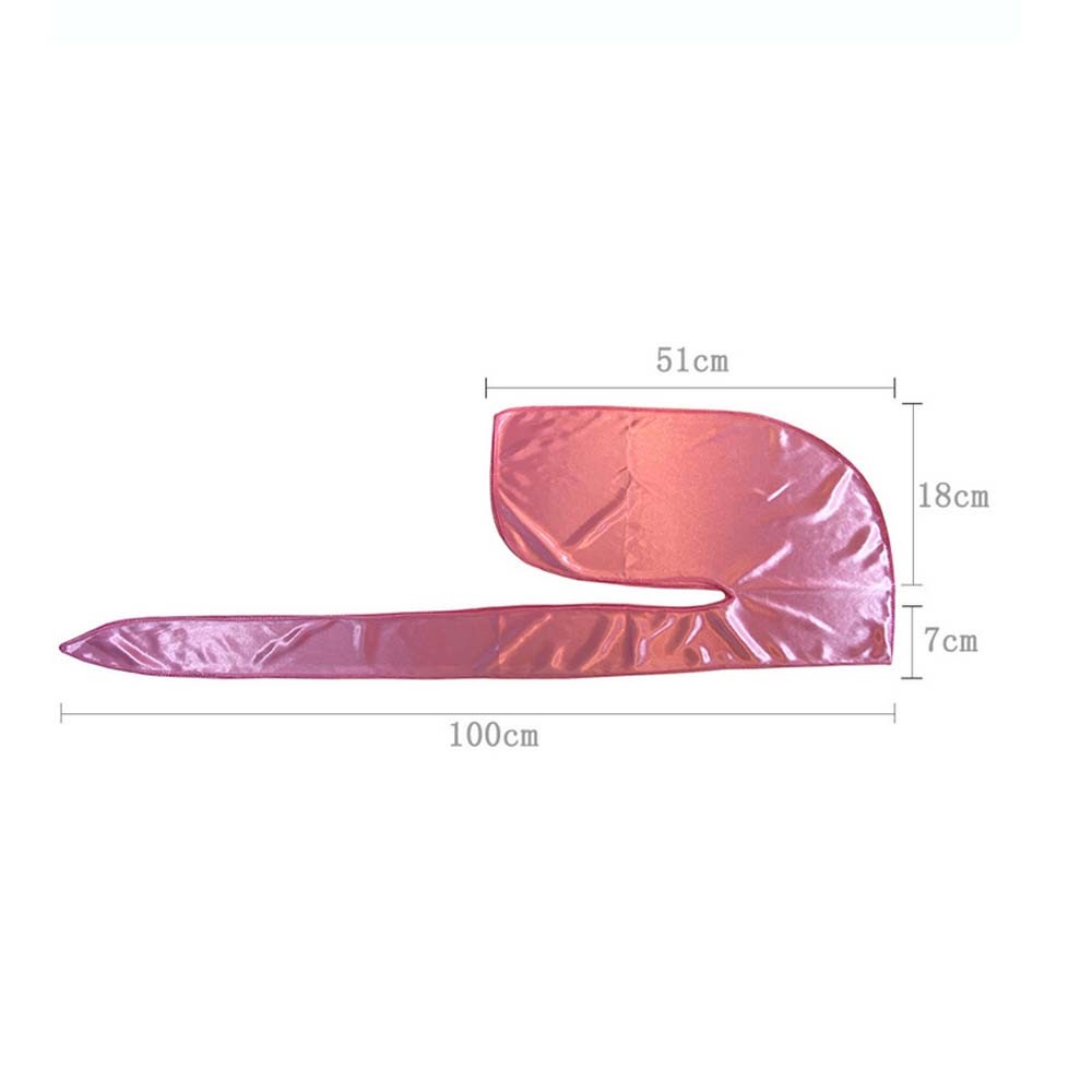 2PCS Silky Long Tail Durag Elastic Tie Headwrap fits Men Wave Cap Hair Accessory