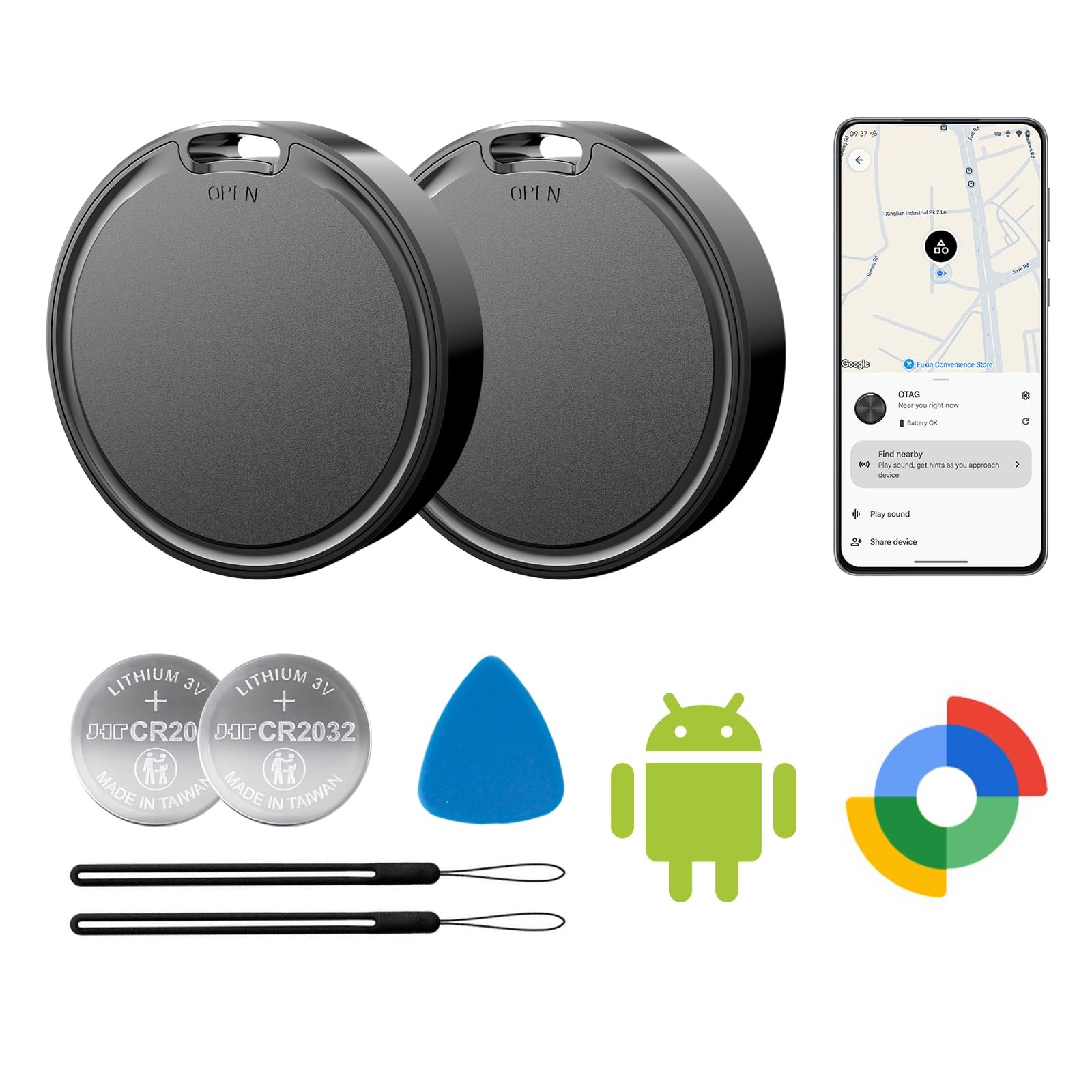 Air Tags for Android,Air Tags-2 Pack Android,Air Tracker Tags,2 Year Battery ...