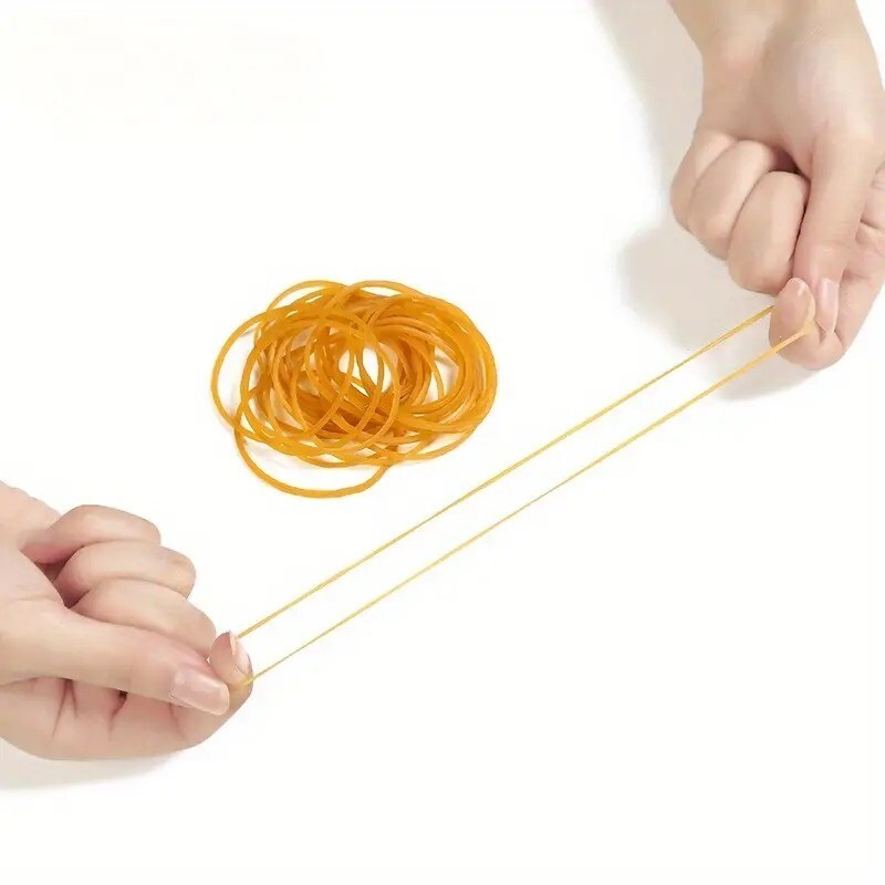 10 pcs Versatile Yellow Rubber Bands - Durable Natural Rubber