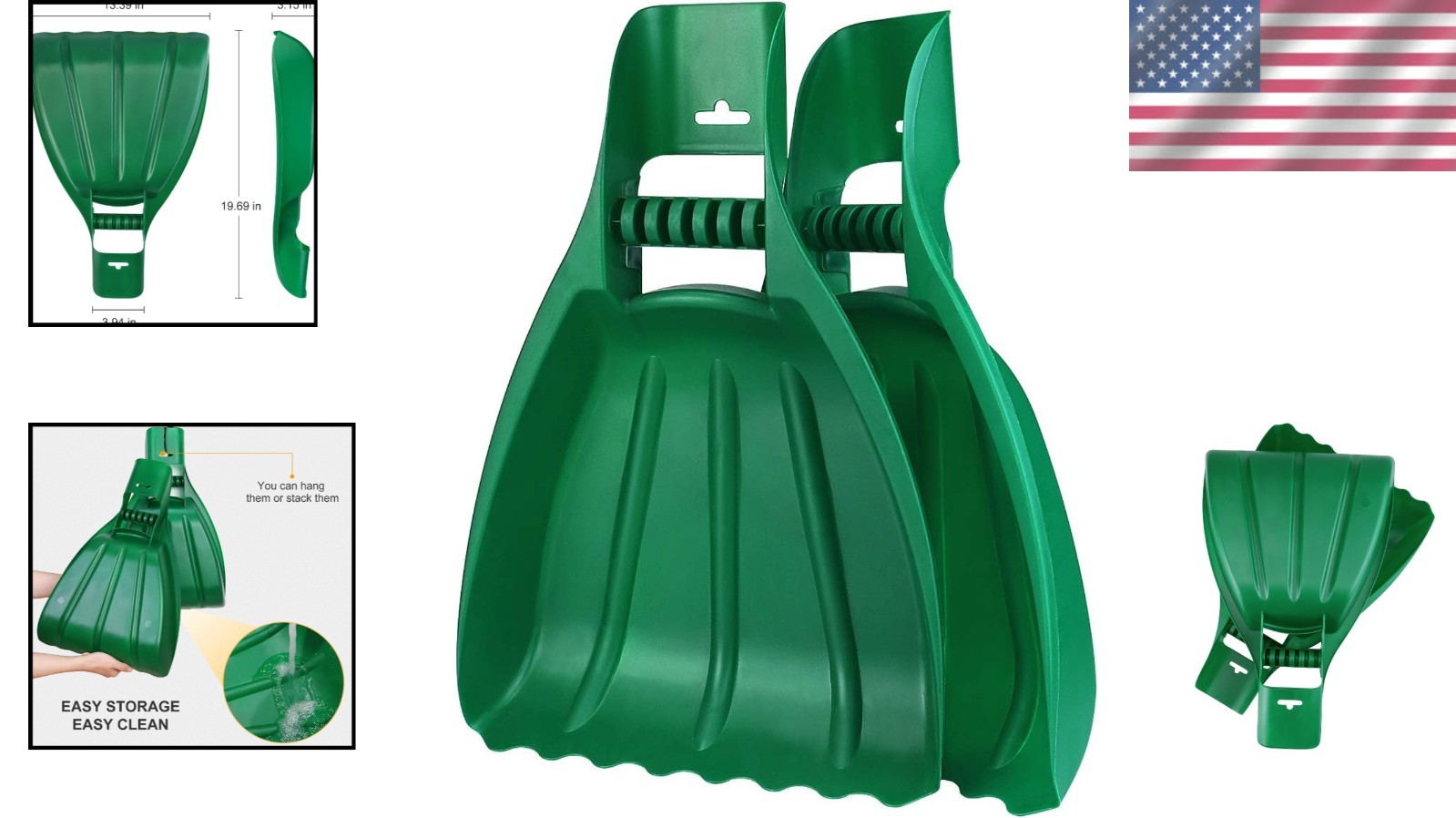 Oversized Leaf Scoops - Comfortable Hand Rake for Effortless Leaf Collection