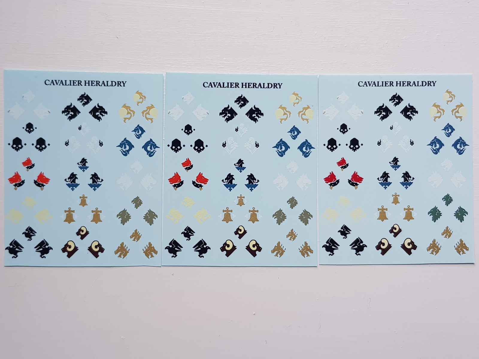 Warhammer AoS Cities of Sigmar Waterslide Transfers Freeguild Cavalier Heraldry