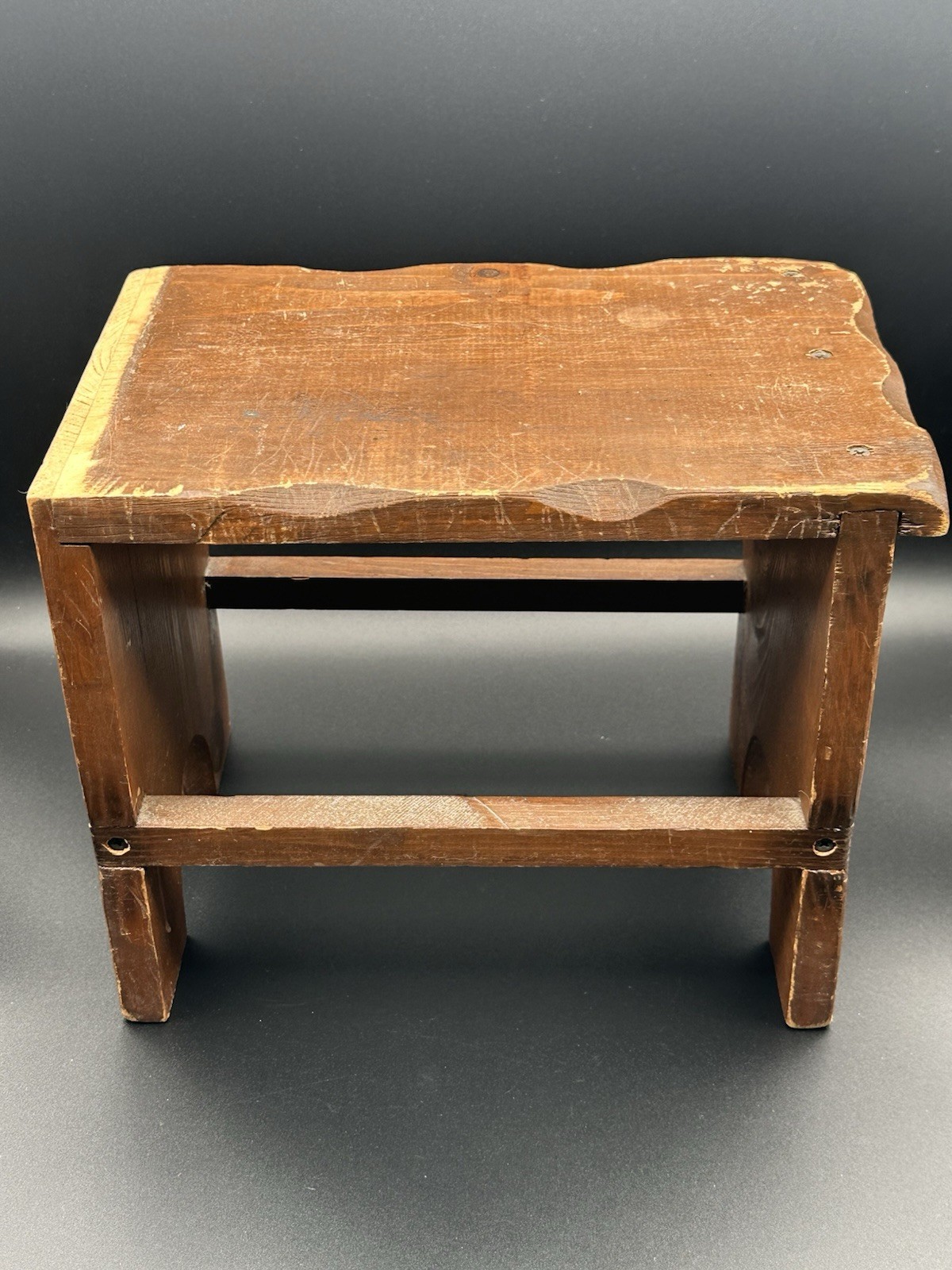 Antique Handmade Primitive Farmhouse Rustic Wooden Stool