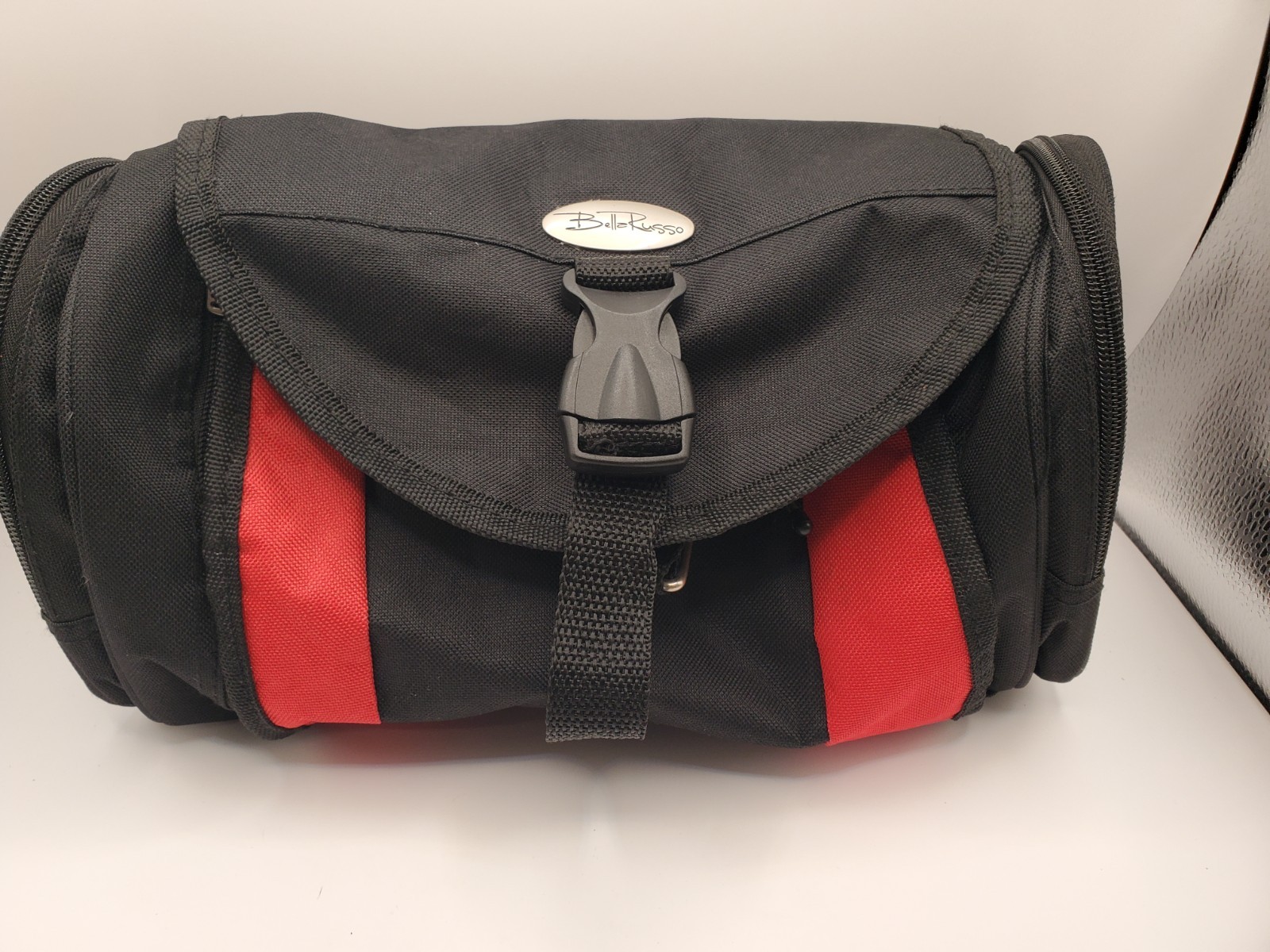 Bella Russo Toiletry Travel Bag 6 pockets Black And Red Never Used