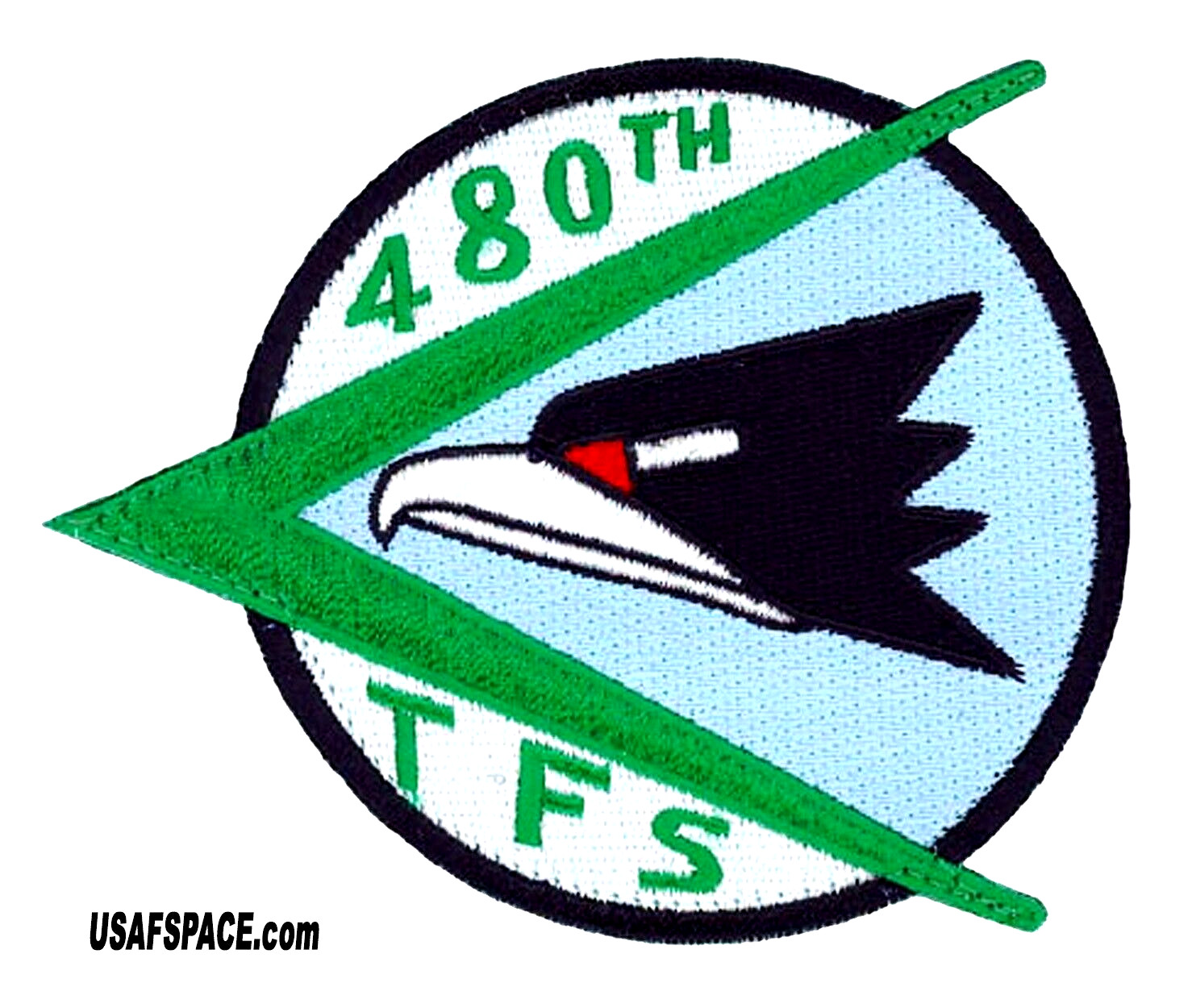 USAF 480TH FIGHTER SQ -480 FS- F-16CJ Fighting Falcon -SEAD- VEL HERITAGE PATCH