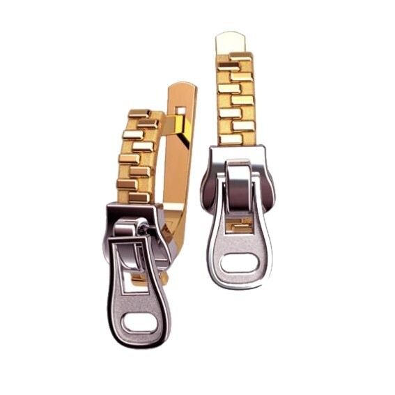 2 pairs Zip Earring Wax patterns for lost wax casting Gold Jewelry/waxes_ 40555
