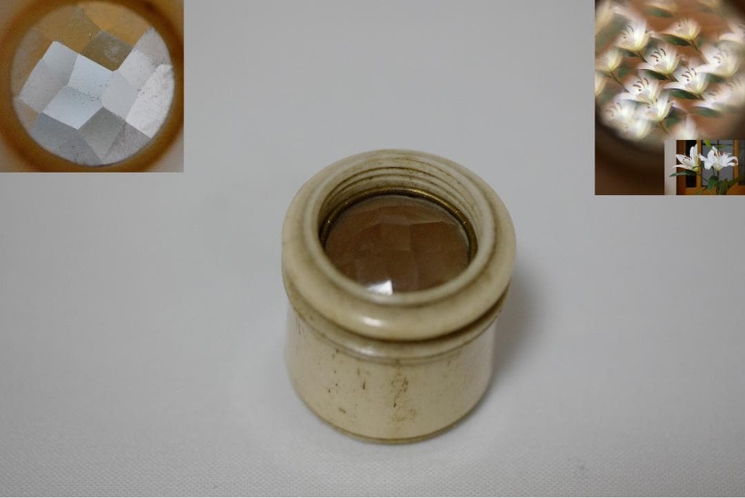 microscope antique rare item 17th century bone optical instrument set flea