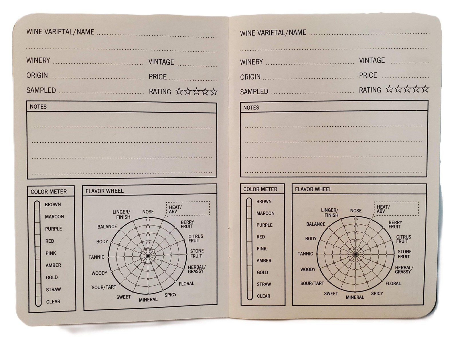 33 Bottles Wine Tasting Journal - White
