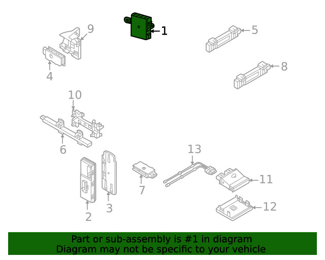 Genuine Volkswagen Keyless Entry Module 5WA-959-436-Q