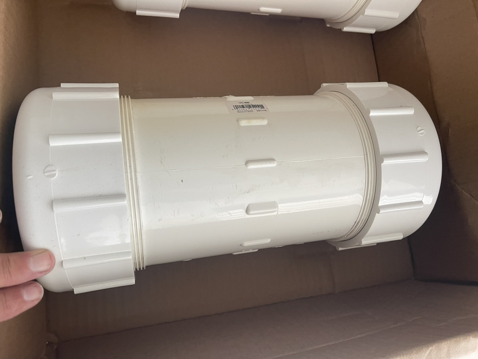 NDS Flow Management 4" inch White PVC Compression Coupling Part No CPC-4000 TM
