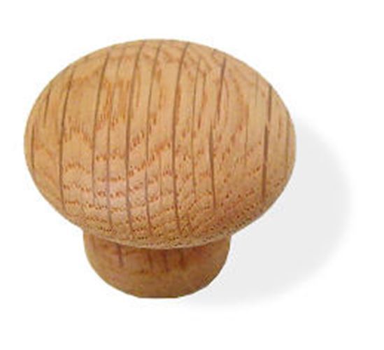 1-1/2" Oak Knob with Clear Coat Finish