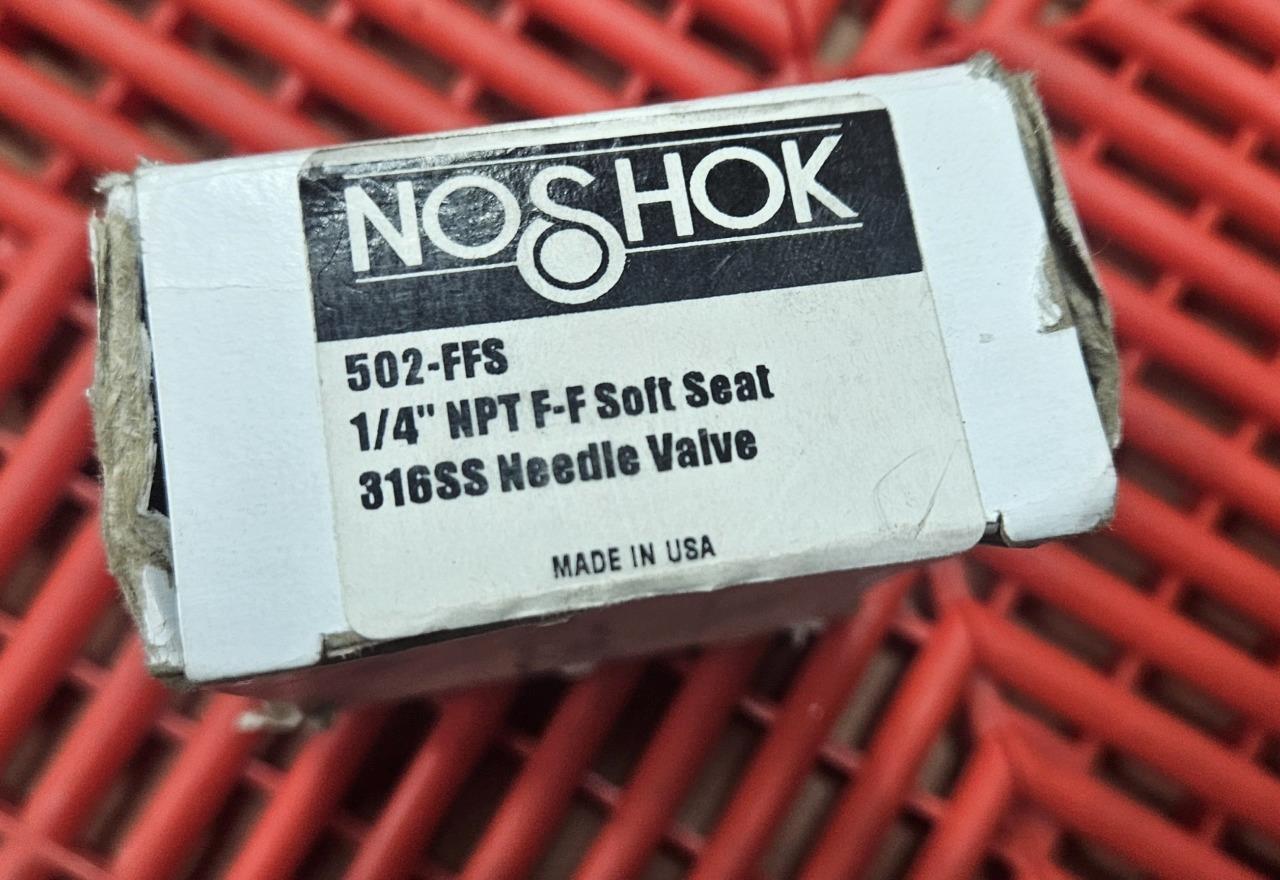 New Noshok 502-FFS Soft Seat Needle Valve 6000 PSI 316SS