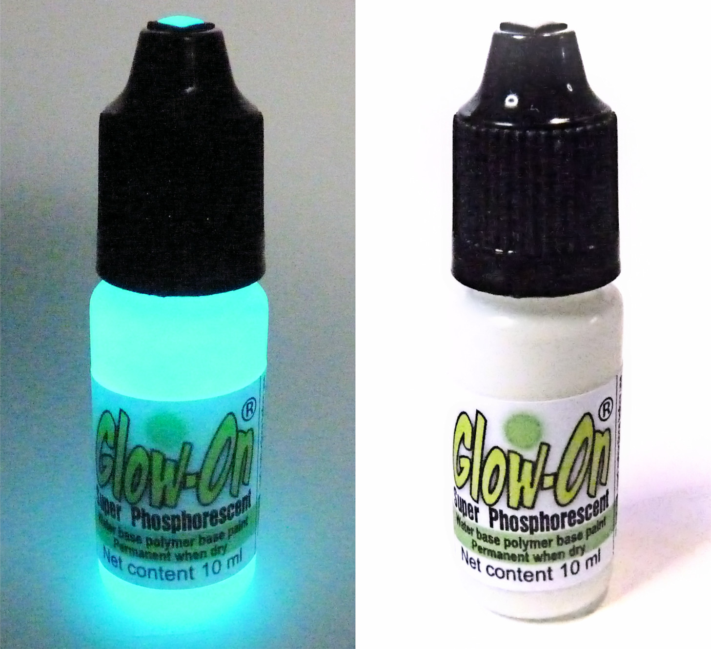 Glow-On AQUA For Gun Sights, Fishing Lures W/Tip Applicator 10 ml vial