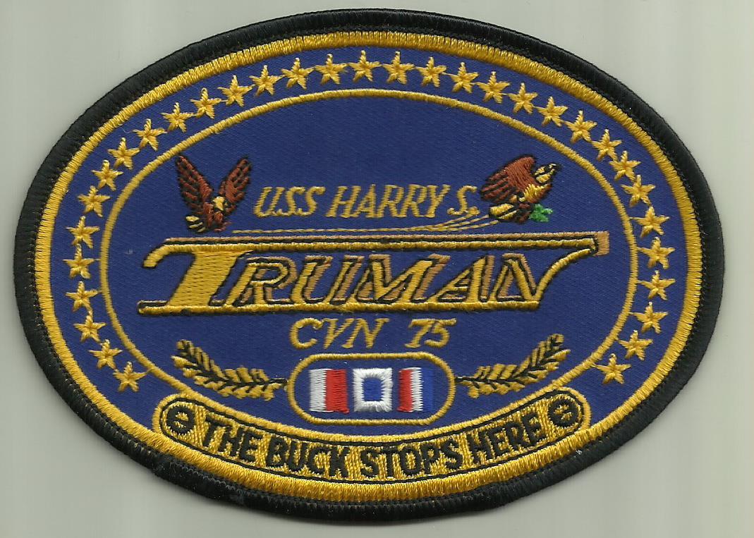 USS HARRY S TRUMAN CVN-75 AUTHENTIC U.S.NAVY PATCH AIRCRAFTCARRIER SAILOR OCEAN