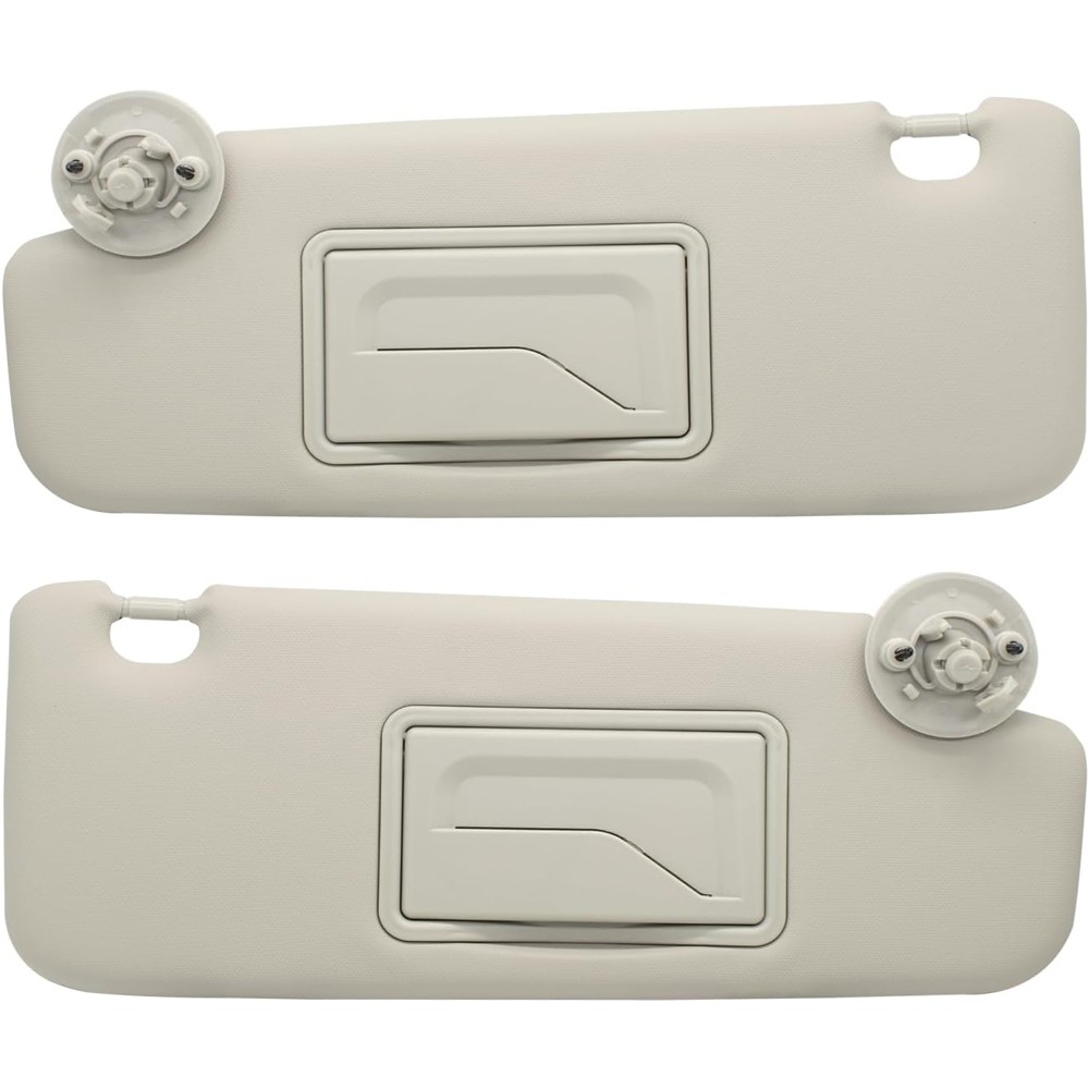 1 Pair Left & Right Sun Visor Set Gray for Chevrolet Sonic 2012-2020 With Mirror