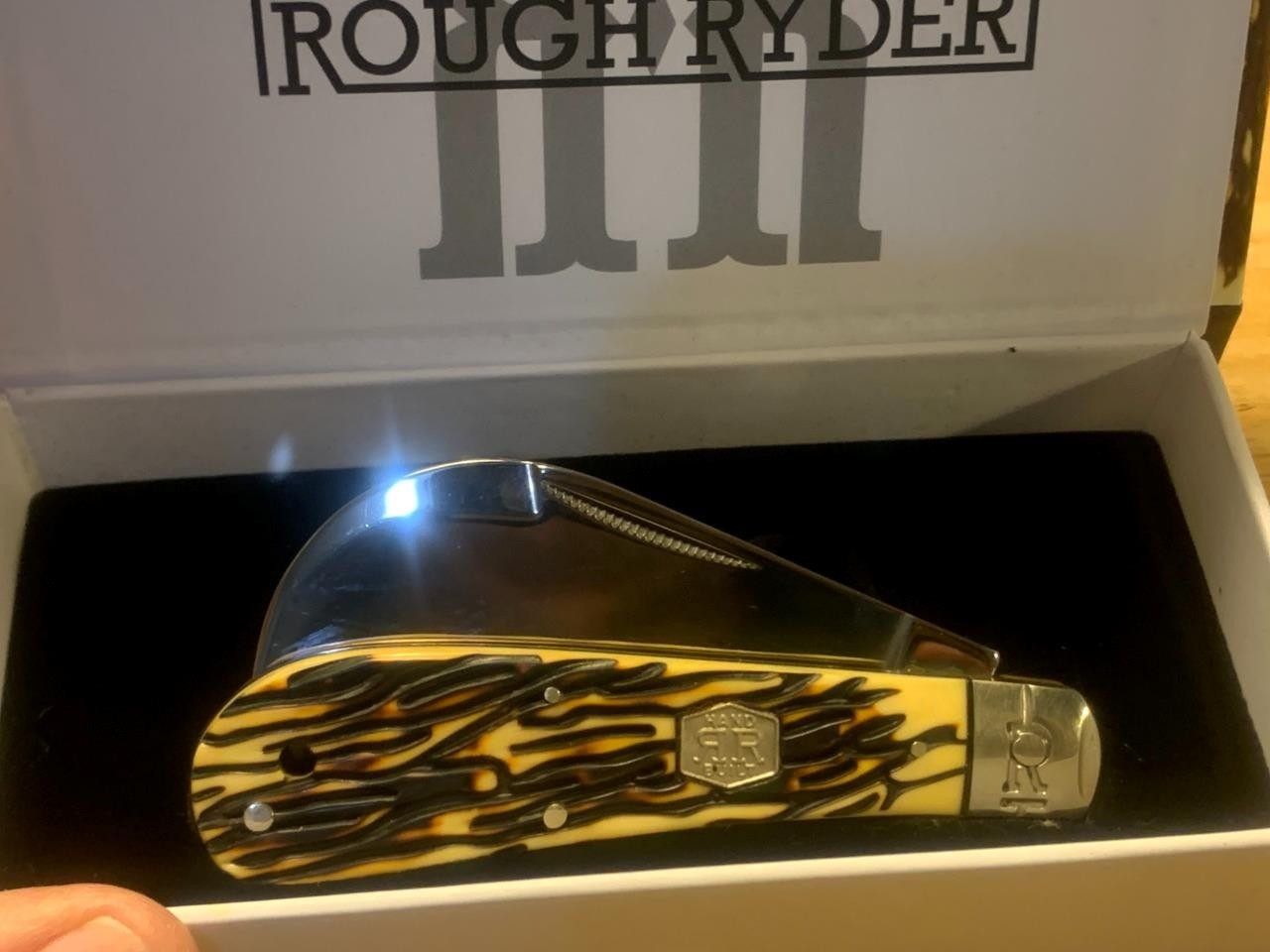 Rough Ryder Tuff Stag Hawkbill 4" Pocket Knife RR2361