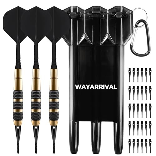 All-in-One Soft Tip Darts, 18g Complete Set with Integrated Flights That