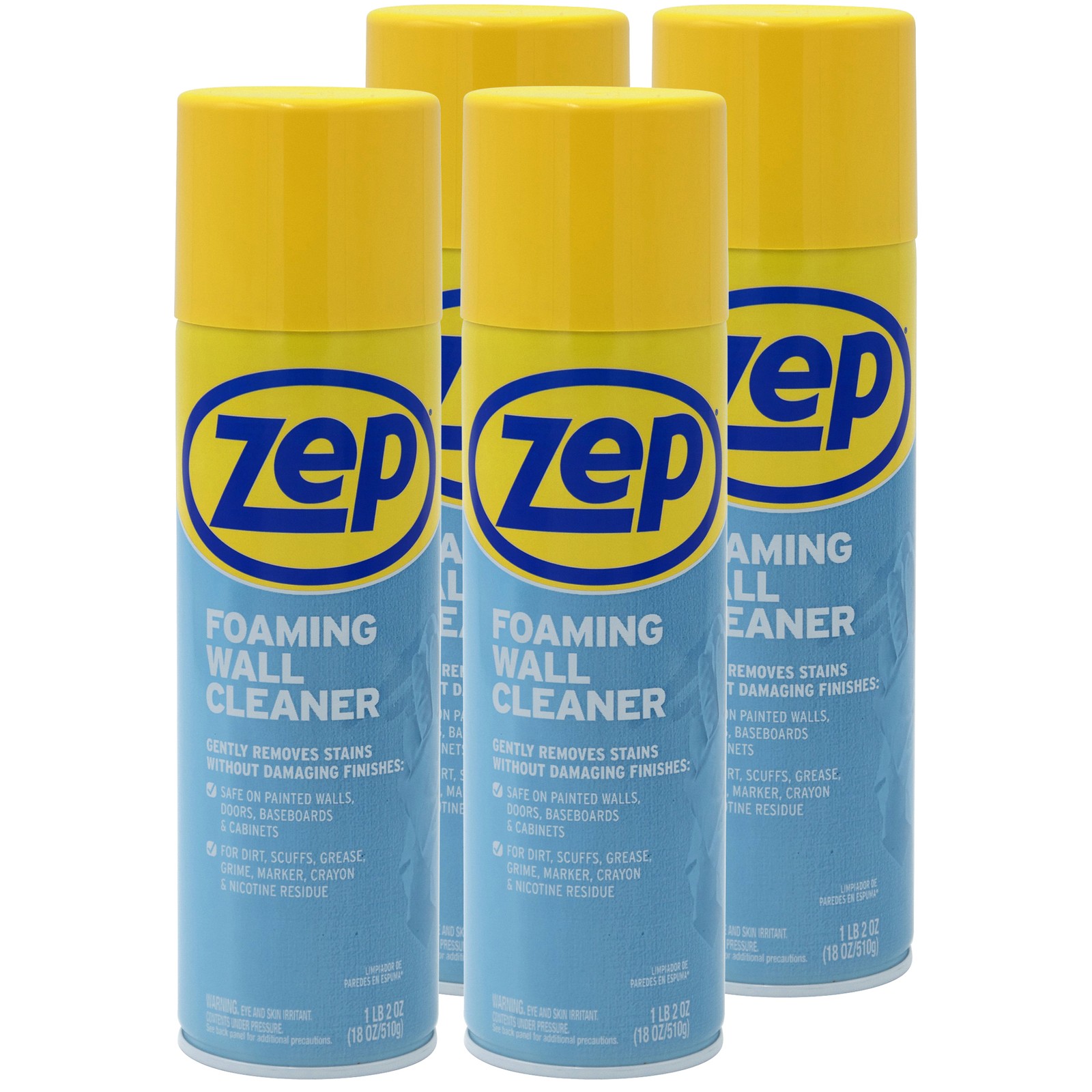 Zep Foaming Wall Cleaner - 18 oz (Case of 4) ZUFWC18 - Removes Stains Without