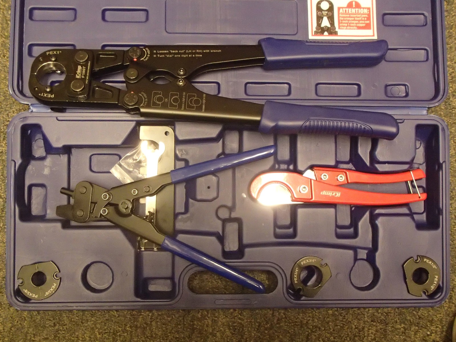 iCrimp F1807 PEX Crimper: Complete Tool Kit for Efficient Copper Connections