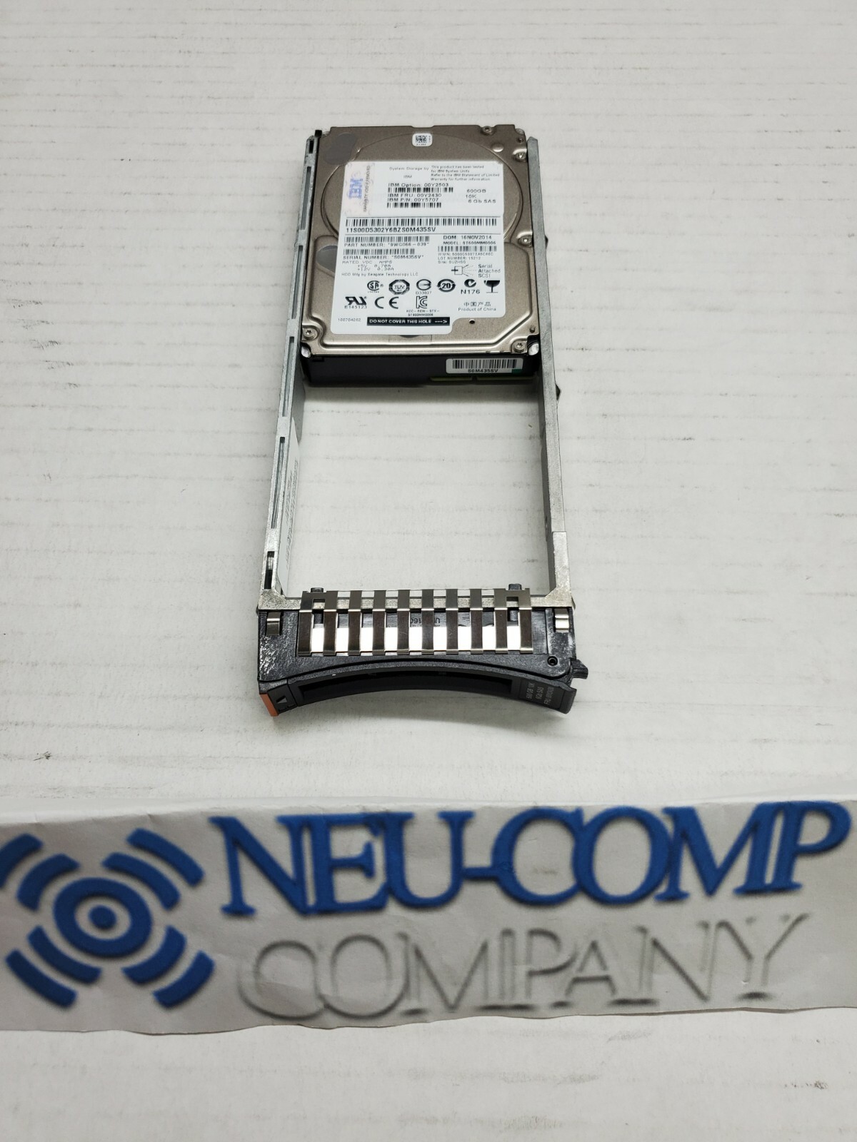IBM 2072-ACLK V3700 Storwize 600GB 10K RPM 6Gb 2.5" SAS HDD 00Y2503 00Y2430